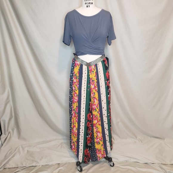 ⚘HOST PICK⚘Anthropologie Pleated Wide Leg Floral Pants - Picture 1 of 9